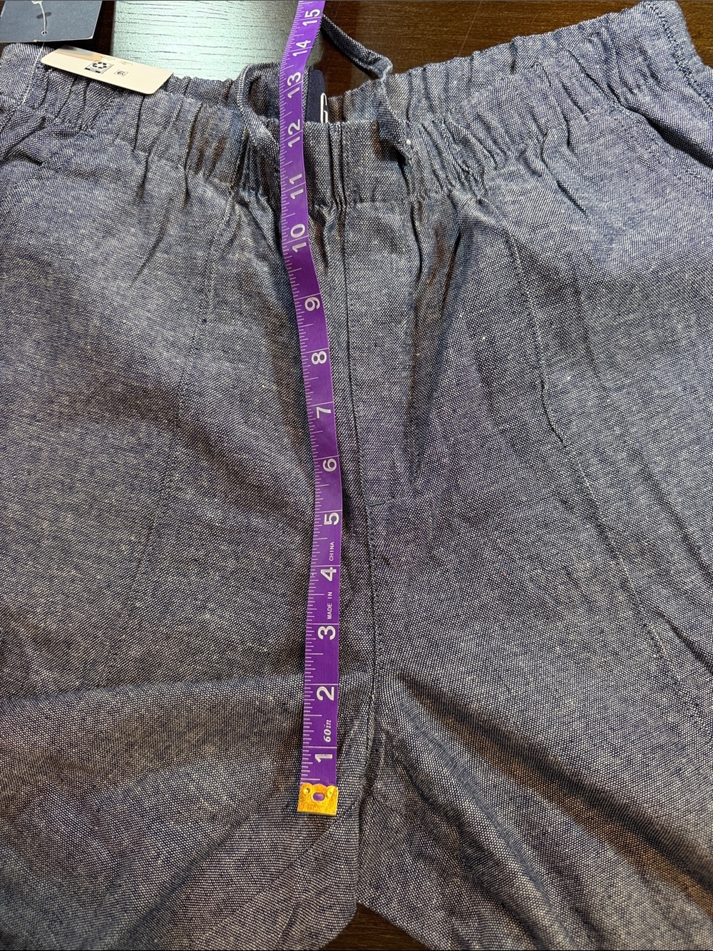 NWT GAP Linen Wide Leg Pants in Heathered Blue Coastal - Picture 4 of 12